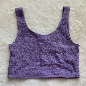 Boohoo Purple Crop Tank Top